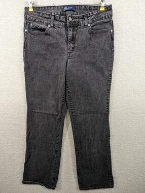 AK Jeans Anne Klein Black Jeans Size 12 Boot Cut -0424B192